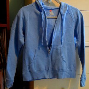 Hanes Comfort Blend Dusty Blue Hoodie Sweatshirt, size S